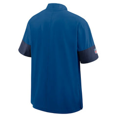 Indianapolis Colts Sideline Short Sleeve Quarter-Zip Dri-FIT Coach Jacket - Royal discount