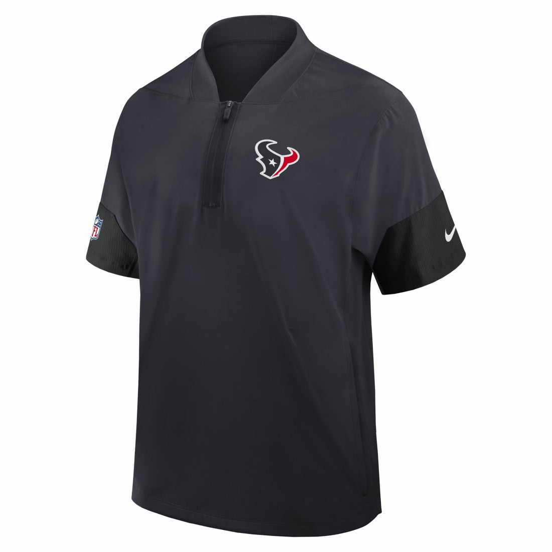 Houston Texans Sideline Short Sleeve Quarter-Zip Dri-FIT Coach Jacket - Navy for sale