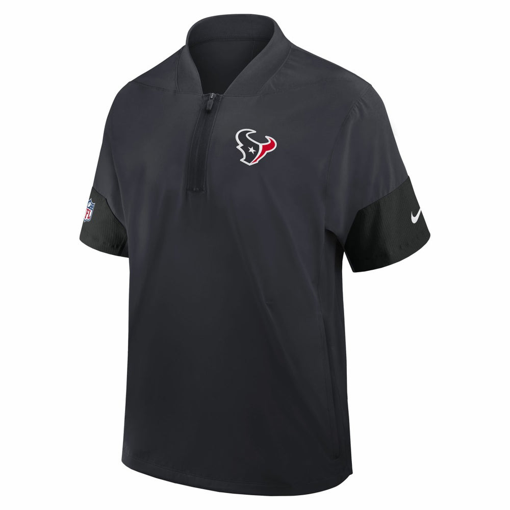 Houston Texans Sideline Short Sleeve Quarter-Zip Dri-FIT Coach Jacket - Navy for sale