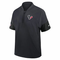 Houston Texans Sideline Short Sleeve Quarter-Zip Dri-FIT Coach Jacket - Navy for sale