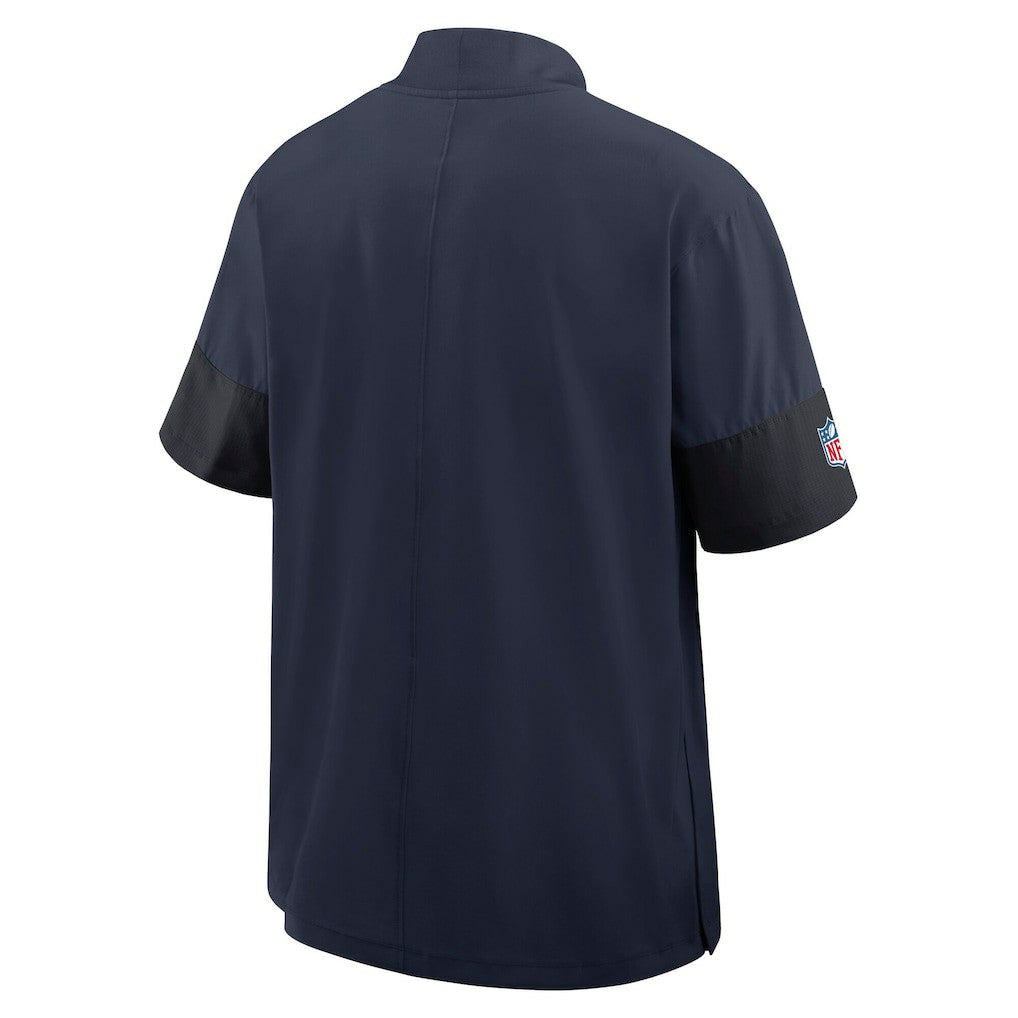 Dallas Cowboys Sideline Short Sleeve Quarter-Zip Dri-FIT Coach Jacket - Navy discount