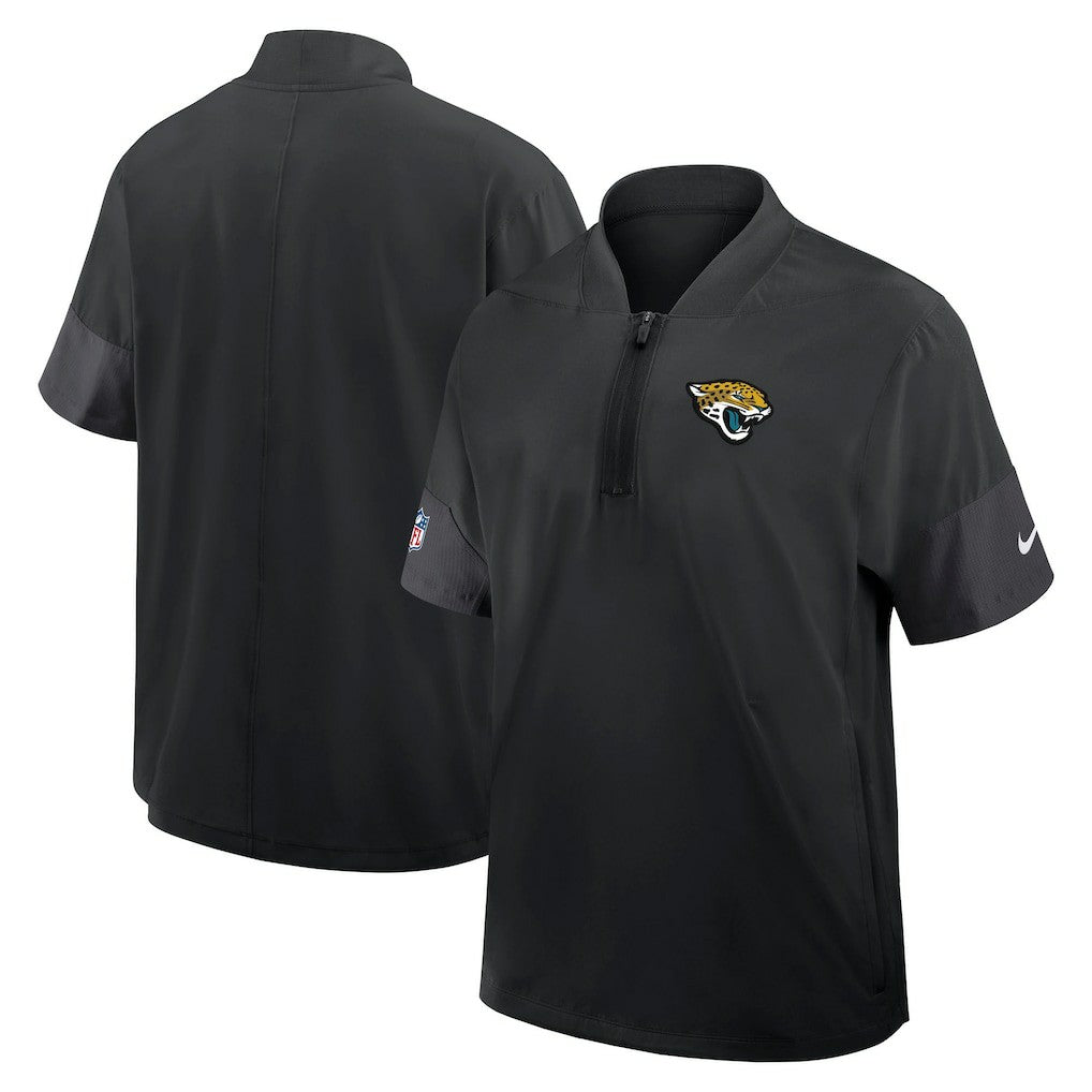 Jacksonville Jaguars Sideline Short Sleeve Quarter-Zip Dri-FIT Coach Jacket - Black online