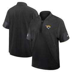 Jacksonville Jaguars Sideline Short Sleeve Quarter-Zip Dri-FIT Coach Jacket - Black online