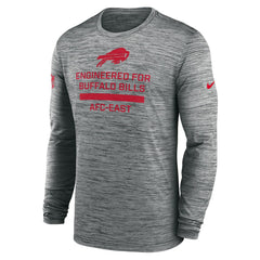 Buffalo Bills Sideline Velocity Performance Long Sleeve T-Shirt - Gray for sale
