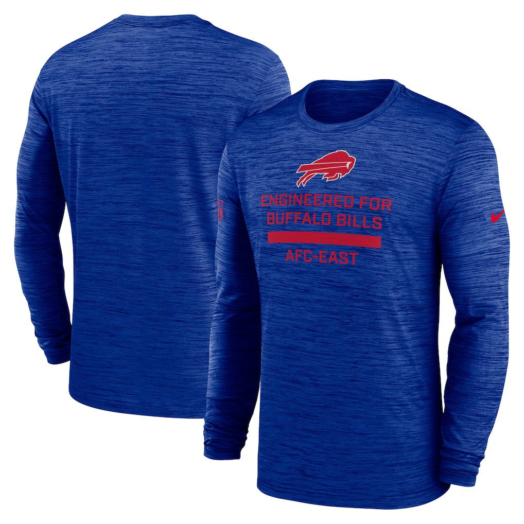 Buffalo Bills Sideline Velocity Performance Long Sleeve T-Shirt - Royal on sale