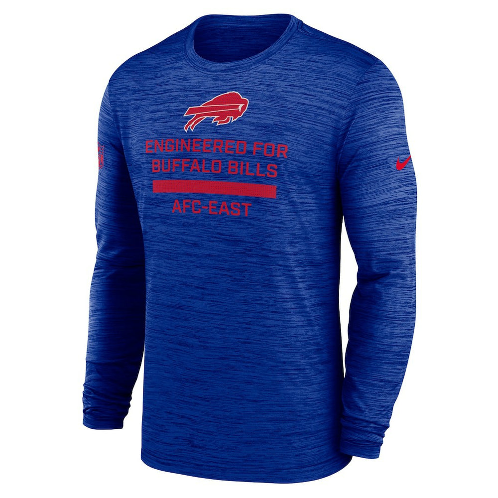 Buffalo Bills Sideline Velocity Performance Long Sleeve T-Shirt - Royal on sale