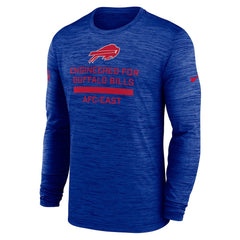 Buffalo Bills Sideline Velocity Performance Long Sleeve T-Shirt - Royal on sale