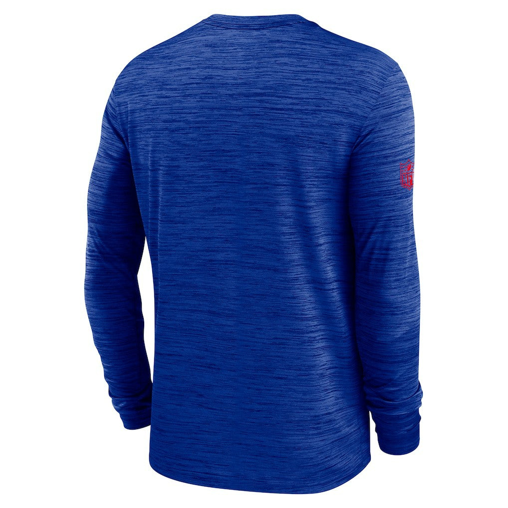 Buffalo Bills Sideline Velocity Performance Long Sleeve T-Shirt - Royal on sale