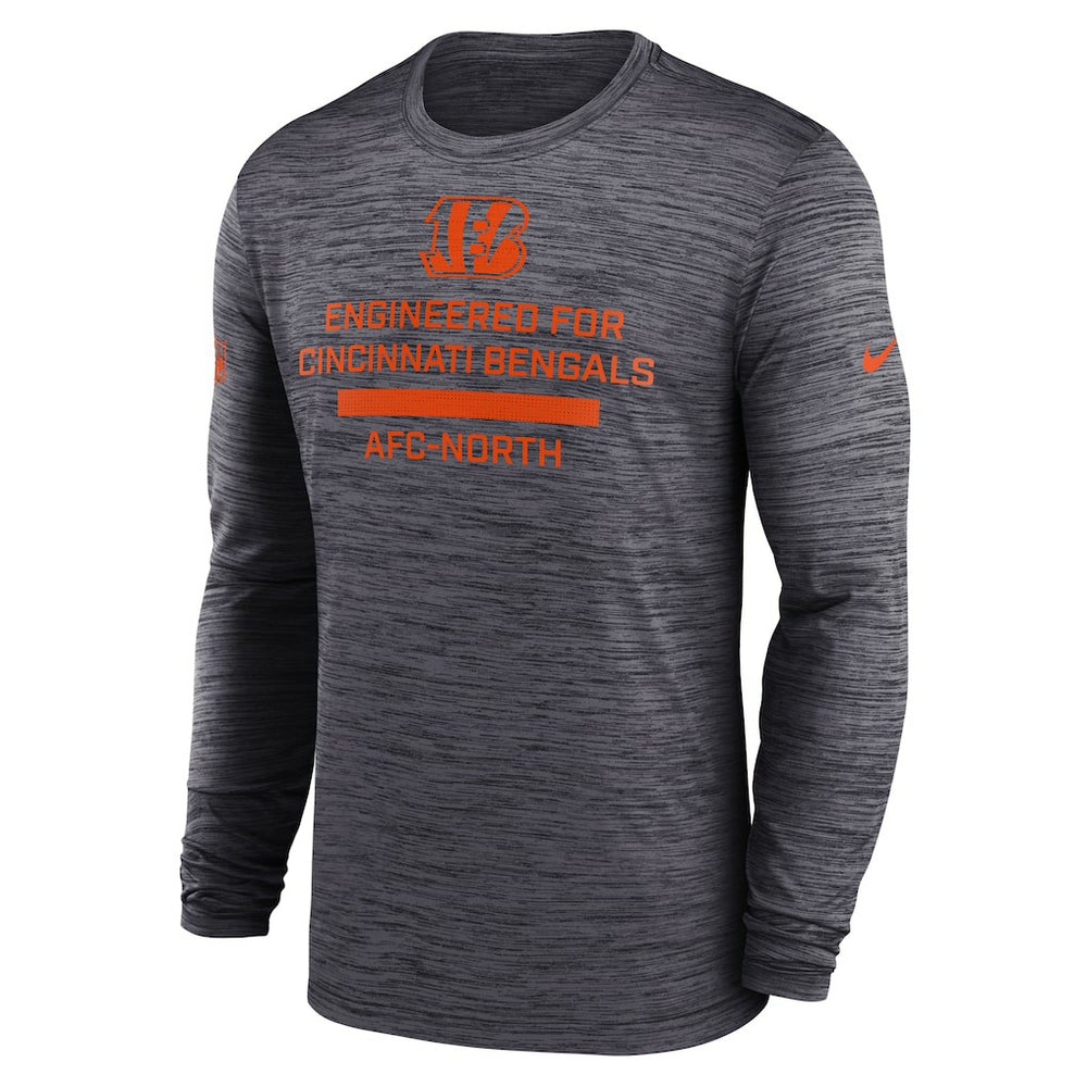 Cincinnati Bengals Sideline Velocity Performance Long Sleeve T-Shirt - Black for sale