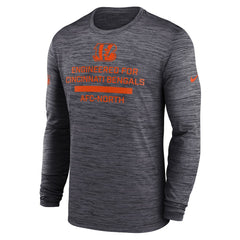 Cincinnati Bengals Sideline Velocity Performance Long Sleeve T-Shirt - Black for sale