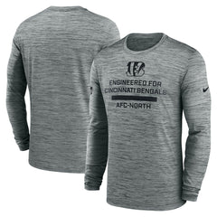 Cincinnati Bengals Sideline Velocity Performance Long Sleeve T-Shirt - Gray sale