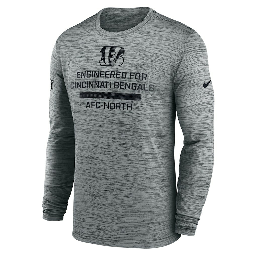 Cincinnati Bengals Sideline Velocity Performance Long Sleeve T-Shirt - Gray sale