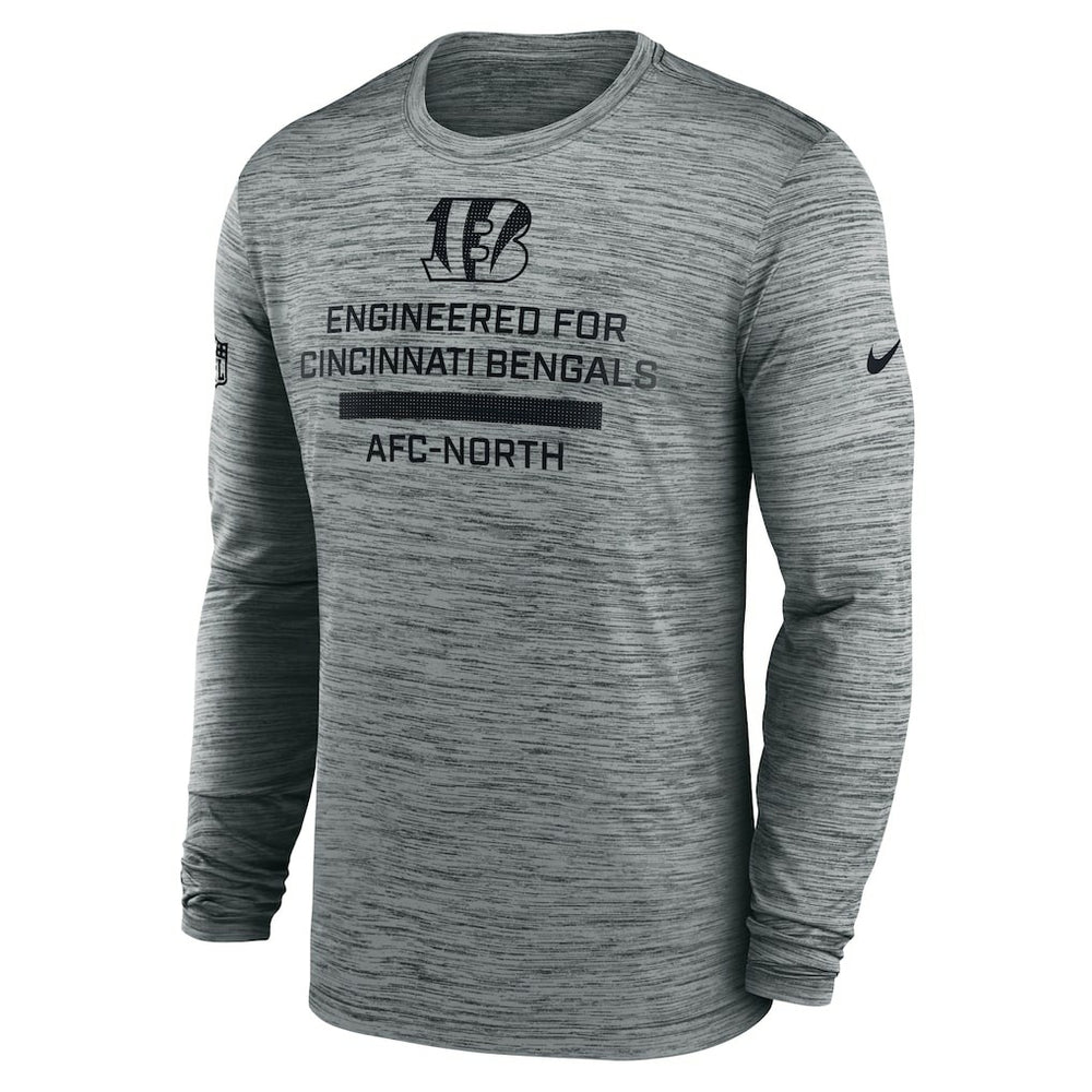 Cincinnati Bengals Sideline Velocity Performance Long Sleeve T-Shirt - Gray sale