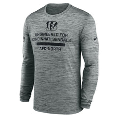 Cincinnati Bengals Sideline Velocity Performance Long Sleeve T-Shirt - Gray sale