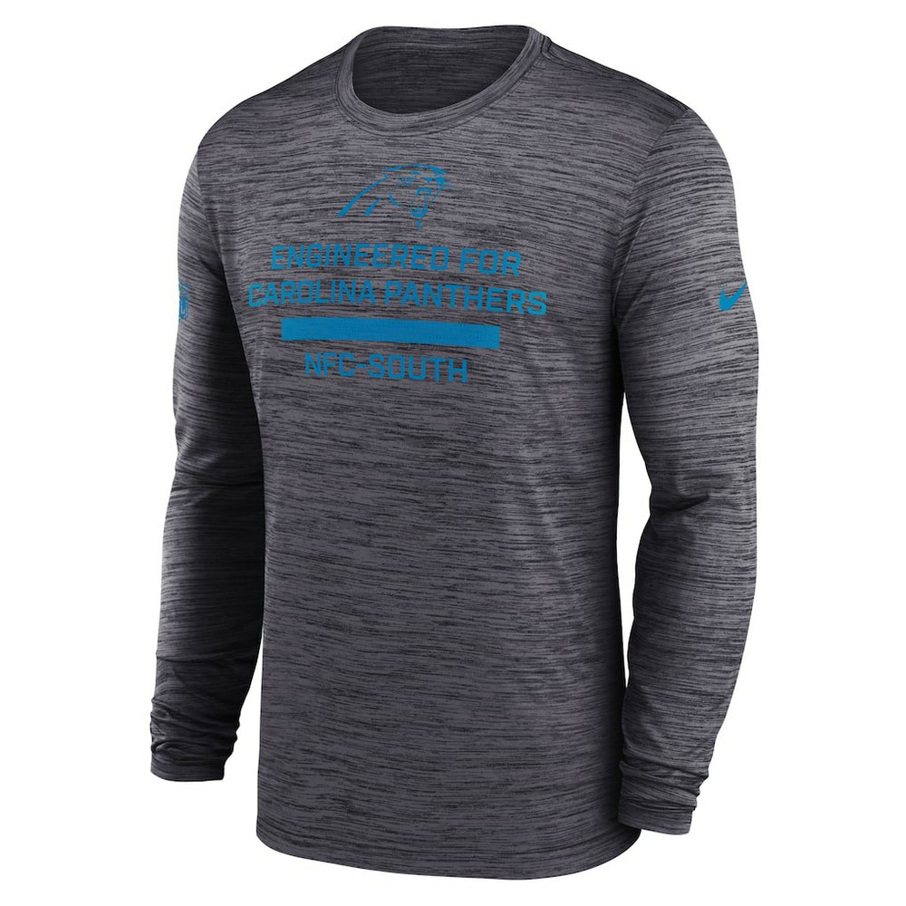 Carolina Panthers Sideline Velocity Performance Long Sleeve T-Shirt - Black sale
