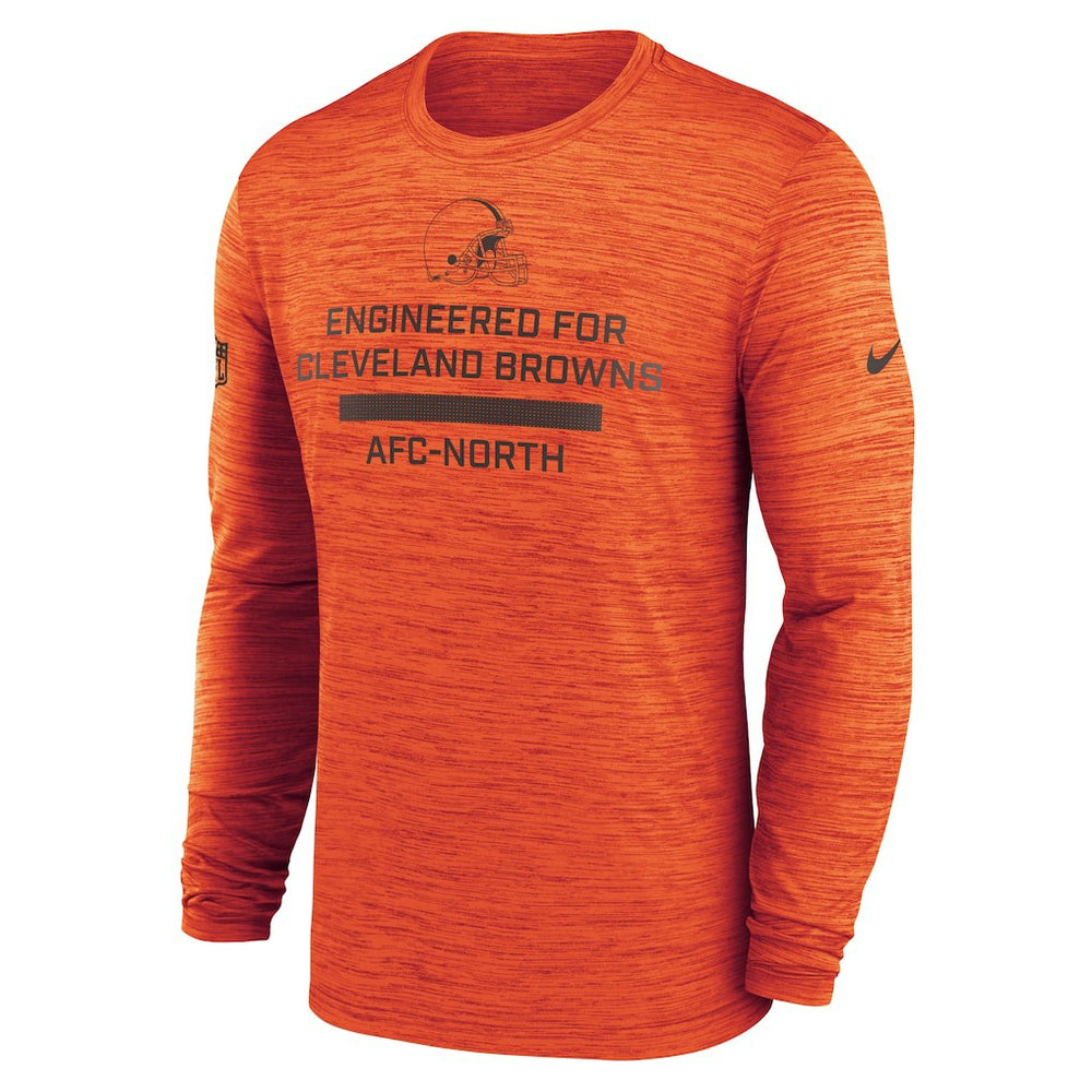 Cleveland Browns Sideline Velocity Performance Long Sleeve T-Shirt - Orange online