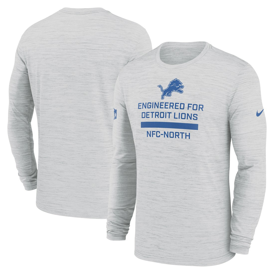 Detroit Lions Sideline Velocity Performance Long Sleeve T-Shirt - Ash sale