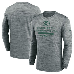 Green Bay Packers Sideline Velocity Performance Long Sleeve T-Shirt - Gray on sale