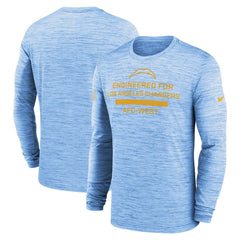 Los Angeles Chargers Sideline Velocity Performance Long Sleeve T-Shirt - Powder Blue on sale