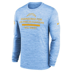 Los Angeles Chargers Sideline Velocity Performance Long Sleeve T-Shirt - Powder Blue on sale