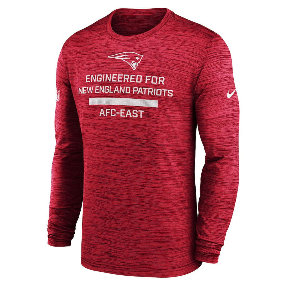 New England Patriots Sideline Velocity Performance Long Sleeve T-Shirt - Red cheap