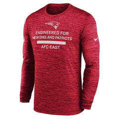New England Patriots Sideline Velocity Performance Long Sleeve T-Shirt - Red cheap
