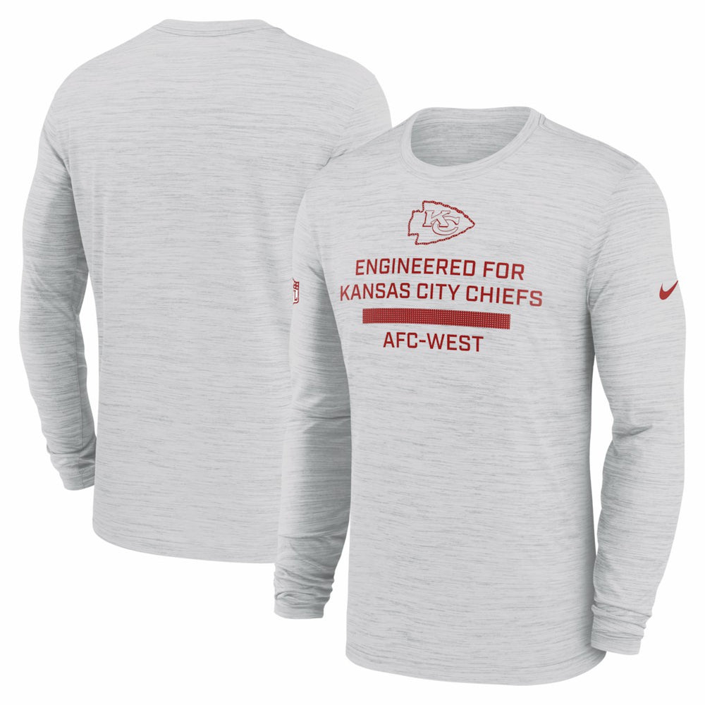 Kansas City Chiefs Sideline Velocity Performance Long Sleeve T-Shirt - Ash cheap