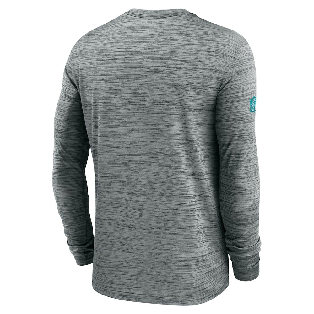 Miami Dolphins Sideline Velocity Performance Long Sleeve T-Shirt - Gray cheap