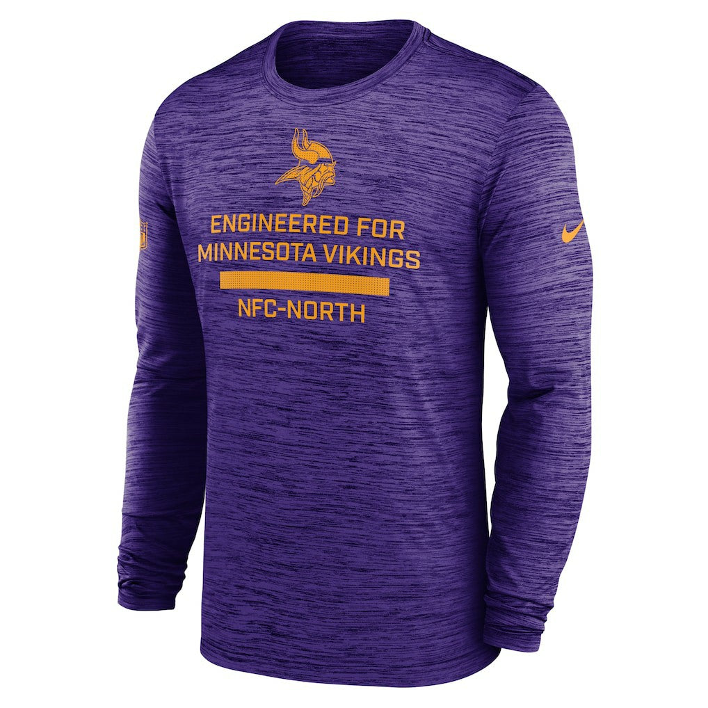 Minnesota Vikings Sideline Velocity Performance Long Sleeve T-Shirt - Purple sale