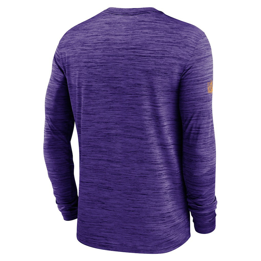 Minnesota Vikings Sideline Velocity Performance Long Sleeve T-Shirt - Purple sale