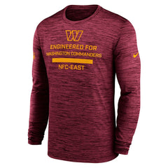Washington Commanders Sideline Velocity Performance Long Sleeve T-Shirt - Burgundy discount