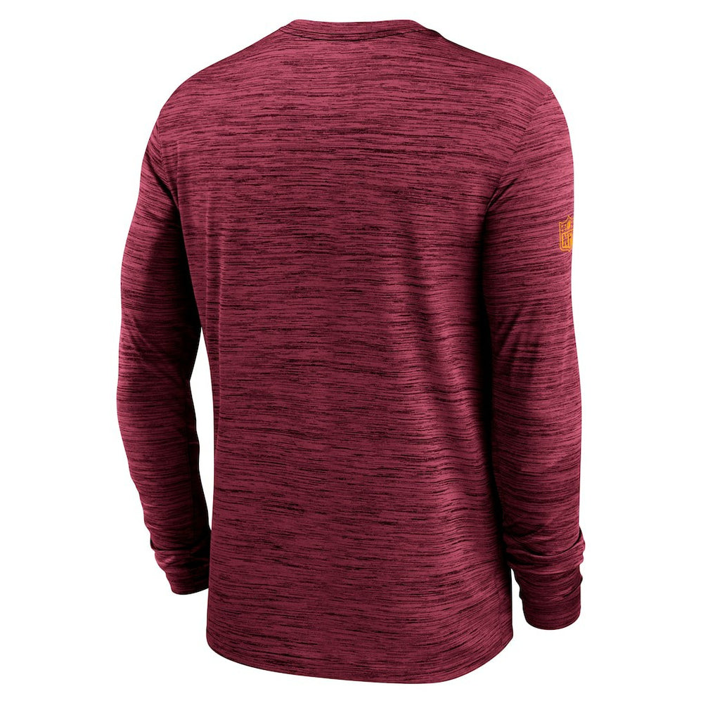 Washington Commanders Sideline Velocity Performance Long Sleeve T-Shirt - Burgundy discount