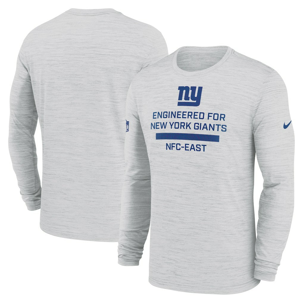 New York Giants Sideline Velocity Performance Long Sleeve T-Shirt - Ash discount