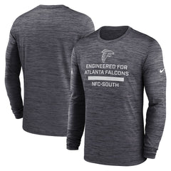 Atlanta Falcons Sideline Velocity Performance Long Sleeve T-Shirt - Charcoal sale