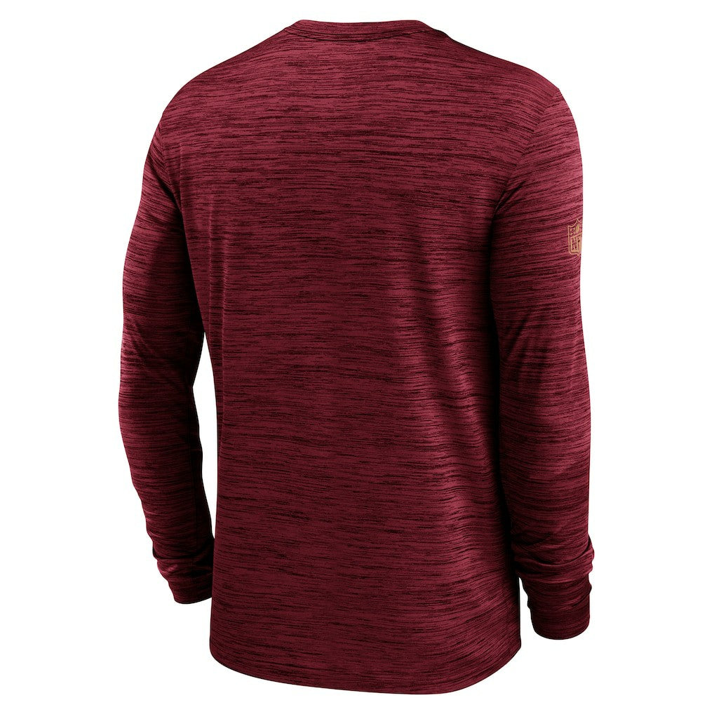 San Francisco 49ers Sideline Velocity Performance Long Sleeve T-Shirt - Scarlet cheap