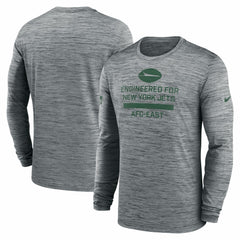 New York Jets Sideline Velocity Performance Long Sleeve T-Shirt - Gray online