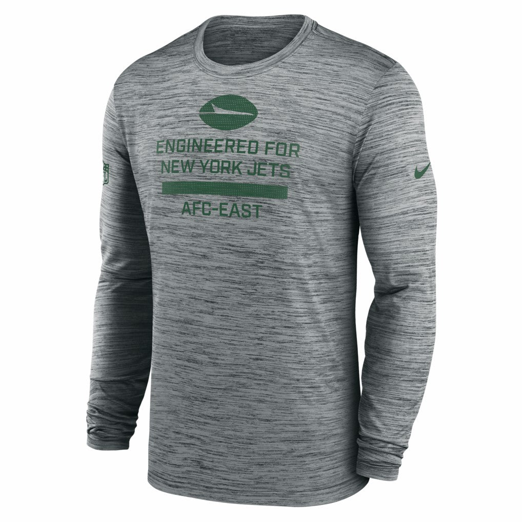 New York Jets Sideline Velocity Performance Long Sleeve T-Shirt - Gray online