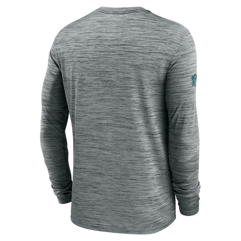 Philadelphia Eagles Sideline Velocity Performance Long Sleeve T-Shirt - Gray on sale
