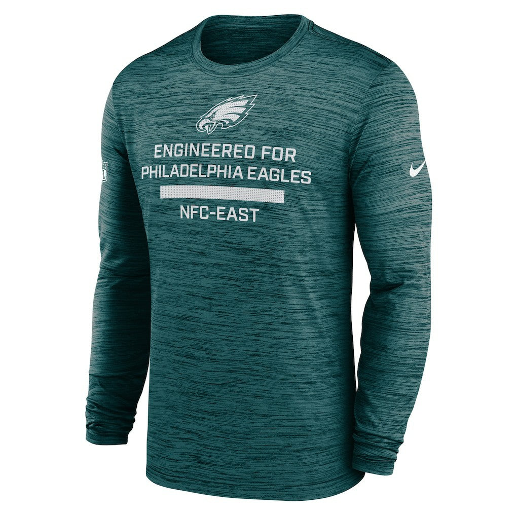 Philadelphia Eagles Sideline Velocity Performance Long Sleeve T-Shirt - Midnight Green outlet