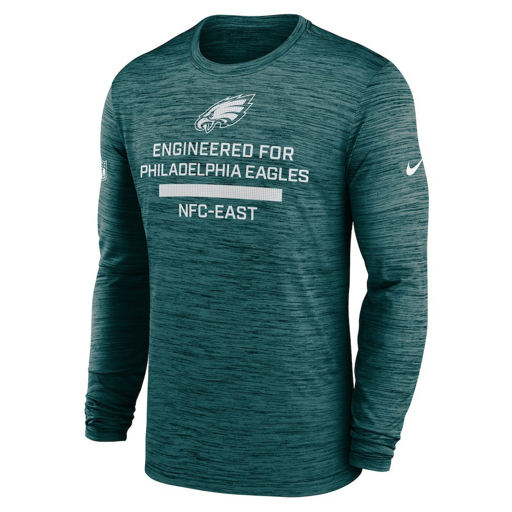 Philadelphia Eagles Sideline Velocity Performance Long Sleeve T-Shirt - Midnight Green outlet