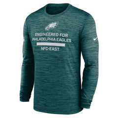 Philadelphia Eagles Sideline Velocity Performance Long Sleeve T-Shirt - Midnight Green outlet