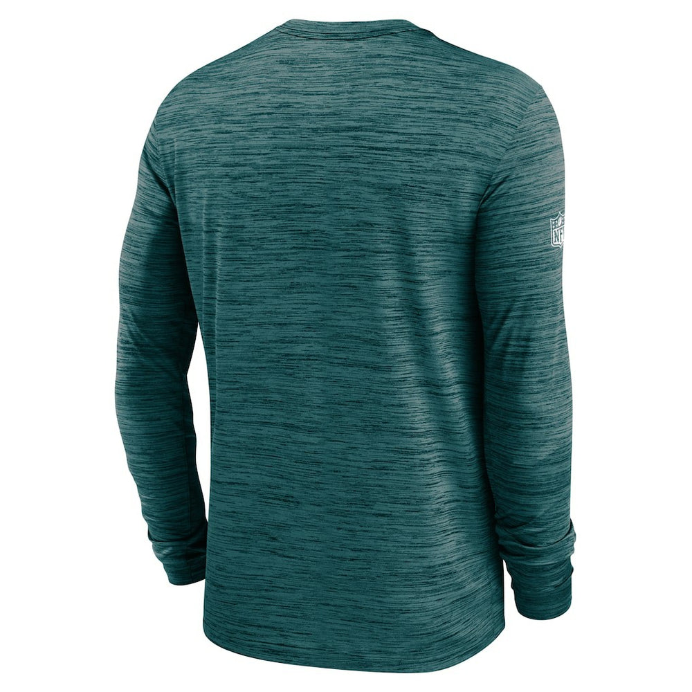Philadelphia Eagles Sideline Velocity Performance Long Sleeve T-Shirt - Midnight Green outlet