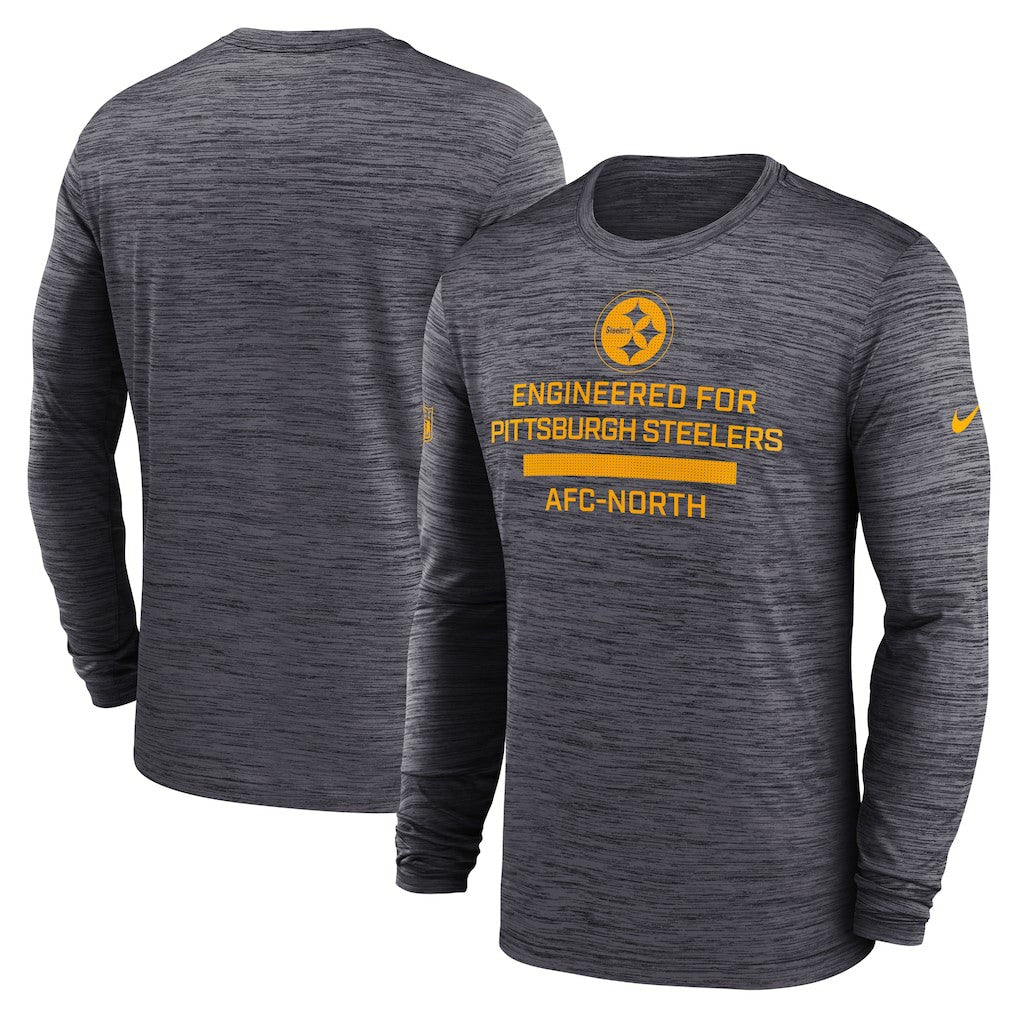 Pittsburgh Steelers Sideline Velocity Performance Long Sleeve T-Shirt - Black online