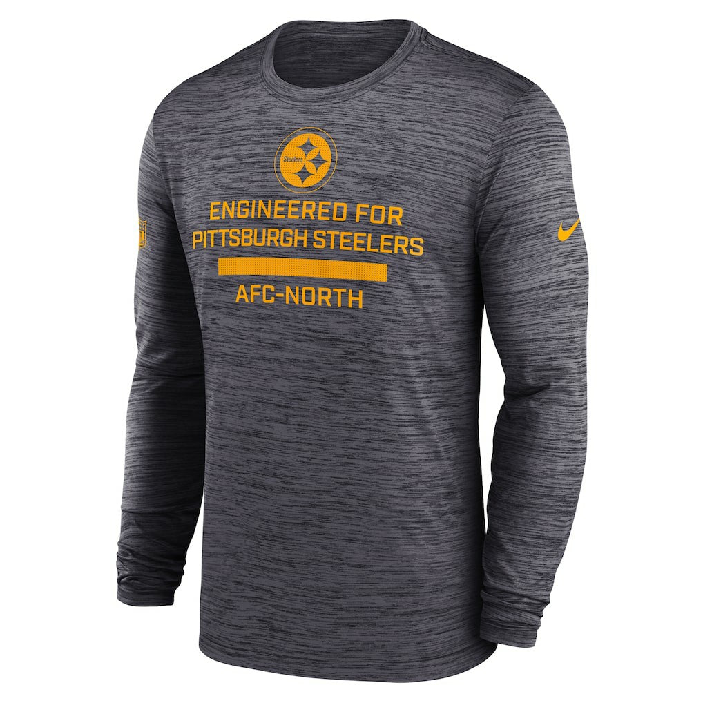 Pittsburgh Steelers Sideline Velocity Performance Long Sleeve T-Shirt - Black online