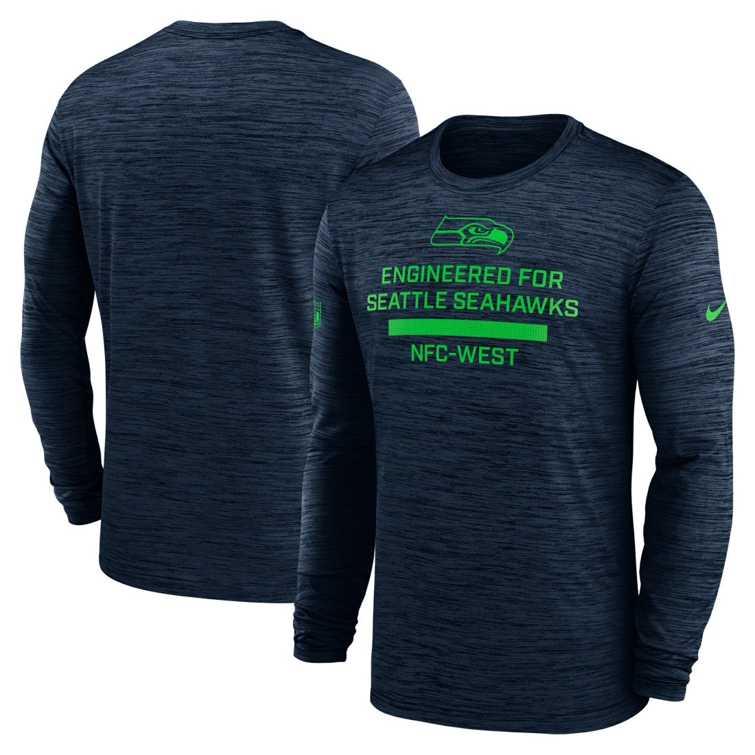 Seattle Seahawks Sideline Velocity Performance Long Sleeve T-Shirt - College Navy online