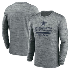 Dallas Cowboys Sideline Velocity Performance Long Sleeve T-Shirt - Gray sale