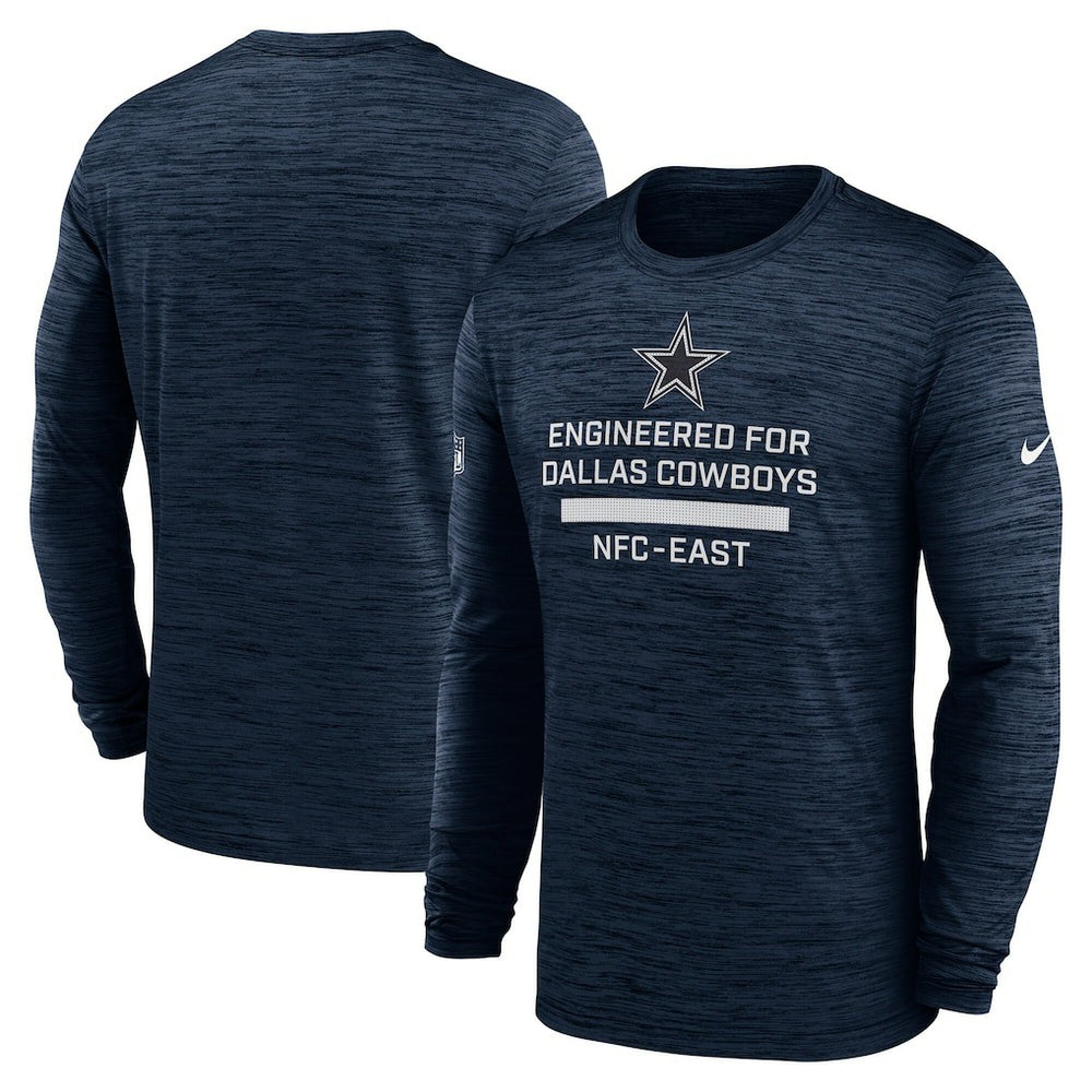 Dallas Cowboys Sideline Velocity Performance Long Sleeve T-Shirt - Navy on sale