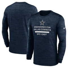 Dallas Cowboys Sideline Velocity Performance Long Sleeve T-Shirt - Navy on sale