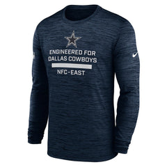 Dallas Cowboys Sideline Velocity Performance Long Sleeve T-Shirt - Navy on sale
