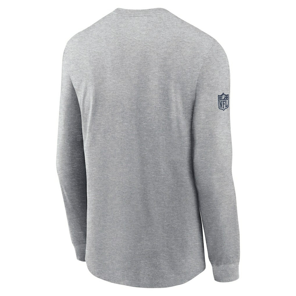Dallas Cowboys Sideline Dri-FIT Long Sleeve T-Shirt - Heather Gray sale